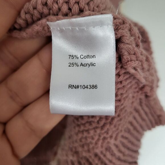 Garnet Hill Polka Dot Sweater Top Pink Size Small - Picture 11 of 11